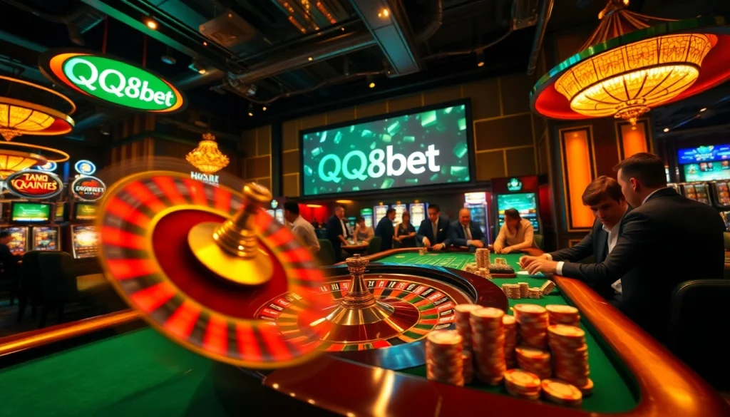 Experience the excitement of QQ88bet's vibrant casino with thrilling games and luxury settings.